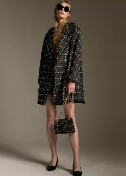 New Abrigo cuadros lúrex Abrigos Y Cazadoras