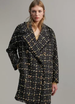 New Abrigo cuadros lúrex Abrigos Y Cazadoras