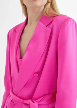 Hot Americana cruzada satinada Americanas Y Blazers