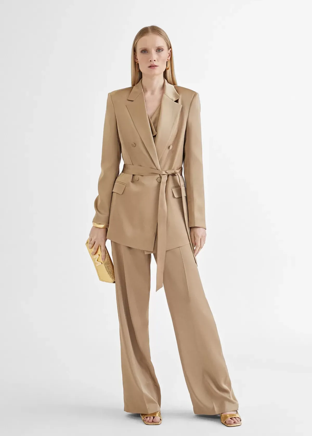 Clearance Americana cruzada satinada Americanas Y Blazers