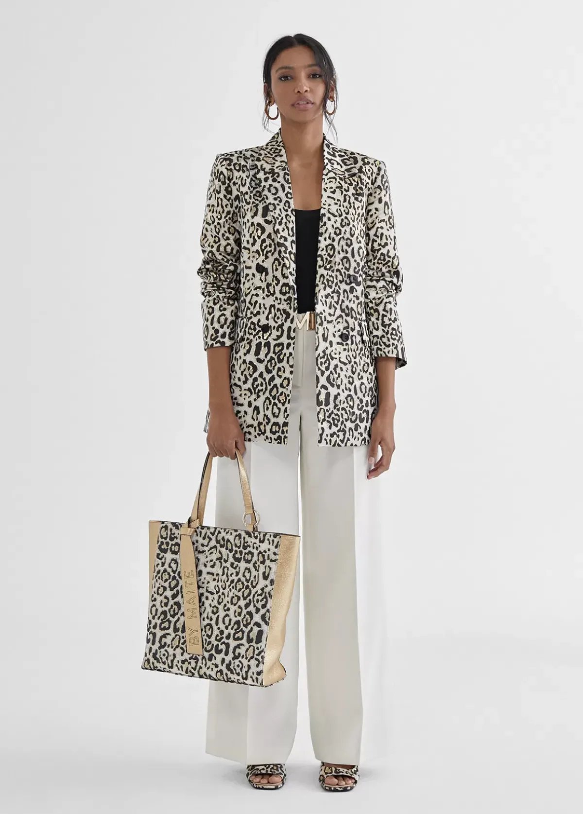 Clearance Americana dorada animal print Americanas Y Blazers