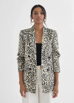 Clearance Americana dorada animal print Americanas Y Blazers