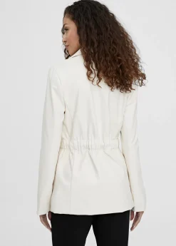 Americana fruncido en efecto piel Chaquetas Y Gabardinas|Americanas Y Blazers