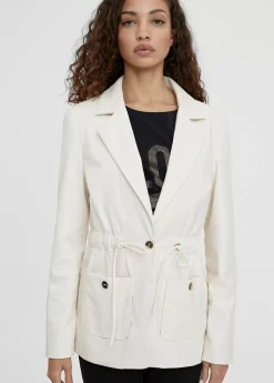 Americana fruncido en efecto piel Chaquetas Y Gabardinas|Americanas Y Blazers