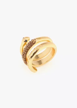 Hot Anillo serpiente con cristales Anillos