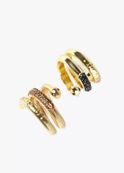 Hot Anillo serpiente con cristales Anillos