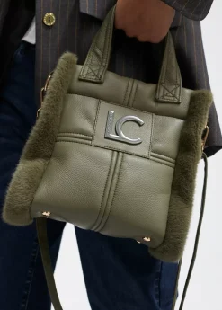 Sale Bandolera efecto piel y pelo Bandoleras|Bolsos Pequeños