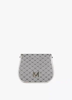 Bandolera gris jacquard Bandoleras|Bolsos Pequeños