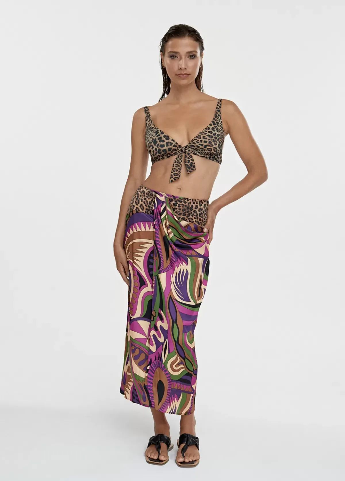 Online Bikini animal print y pasley Baño