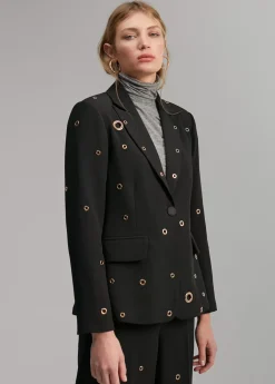 Best Blazer detalle eyelets Americanas Y Blazers