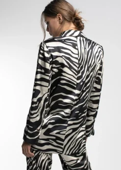 New Blazer estampada cebra Animal Print|Americanas Y Blazers
