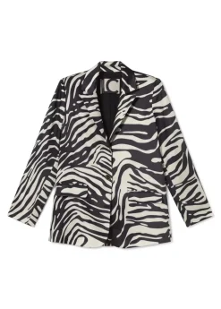 New Blazer estampada cebra Animal Print|Americanas Y Blazers