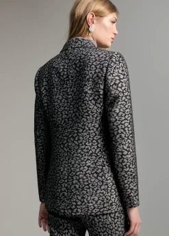 Clearance Blazer jacquard animal print Animal Print|Americanas Y Blazers