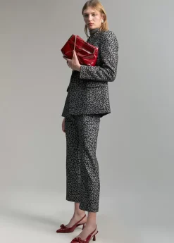 Clearance Blazer jacquard animal print Animal Print|Americanas Y Blazers