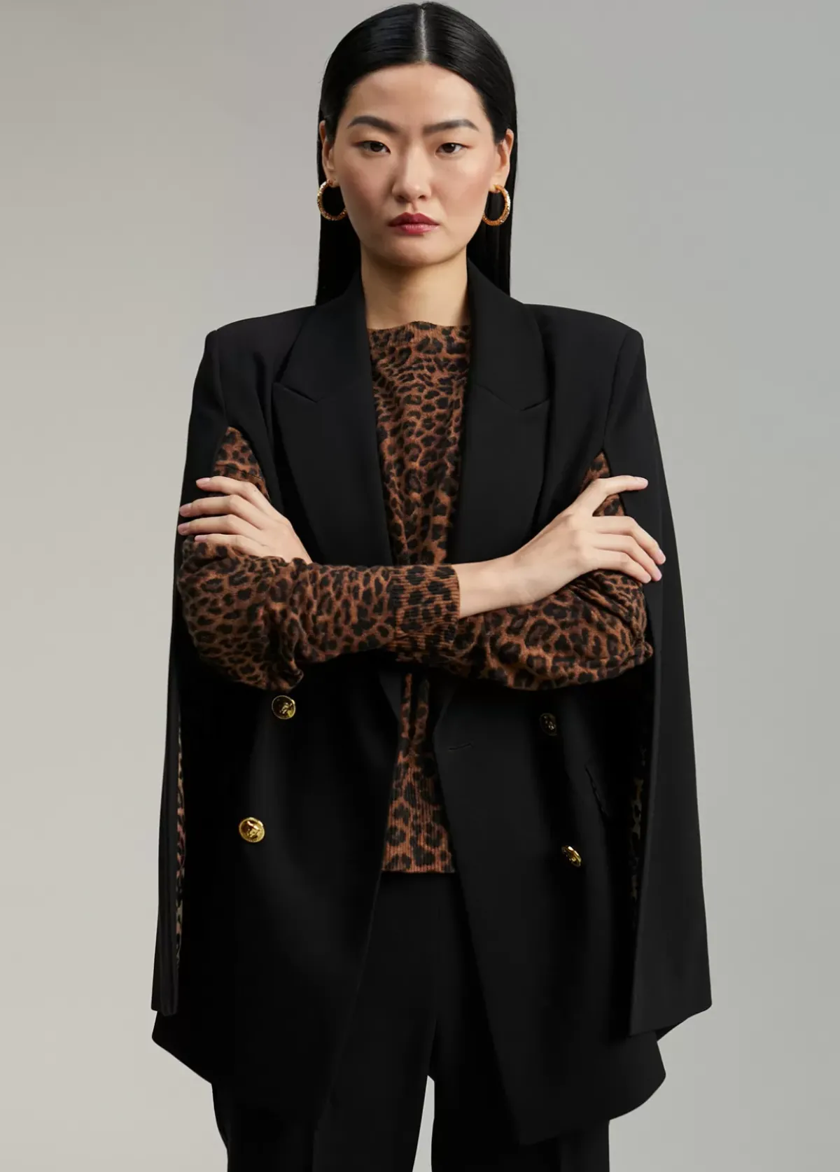 Hot Blazer tipo capa Americanas Y Blazers