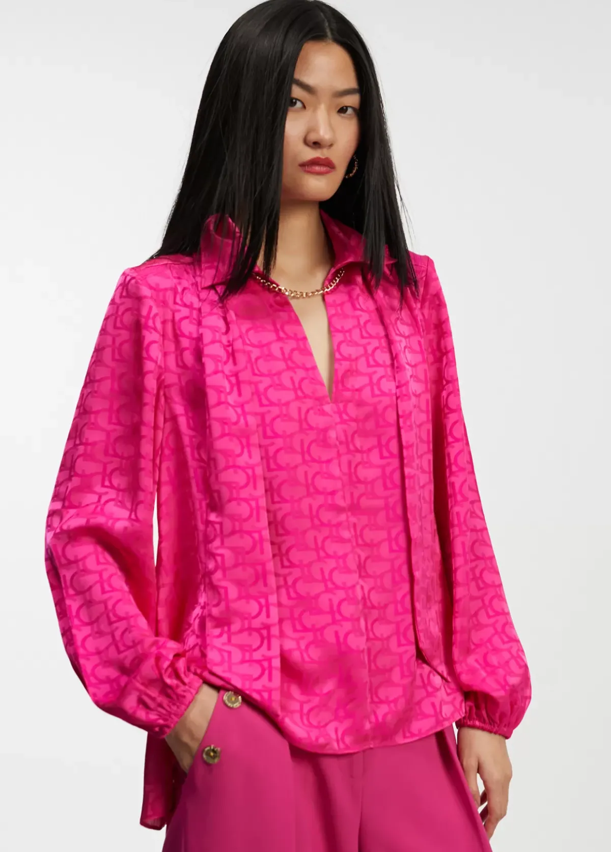 New Blusa con lazo Camisas Y Blusas