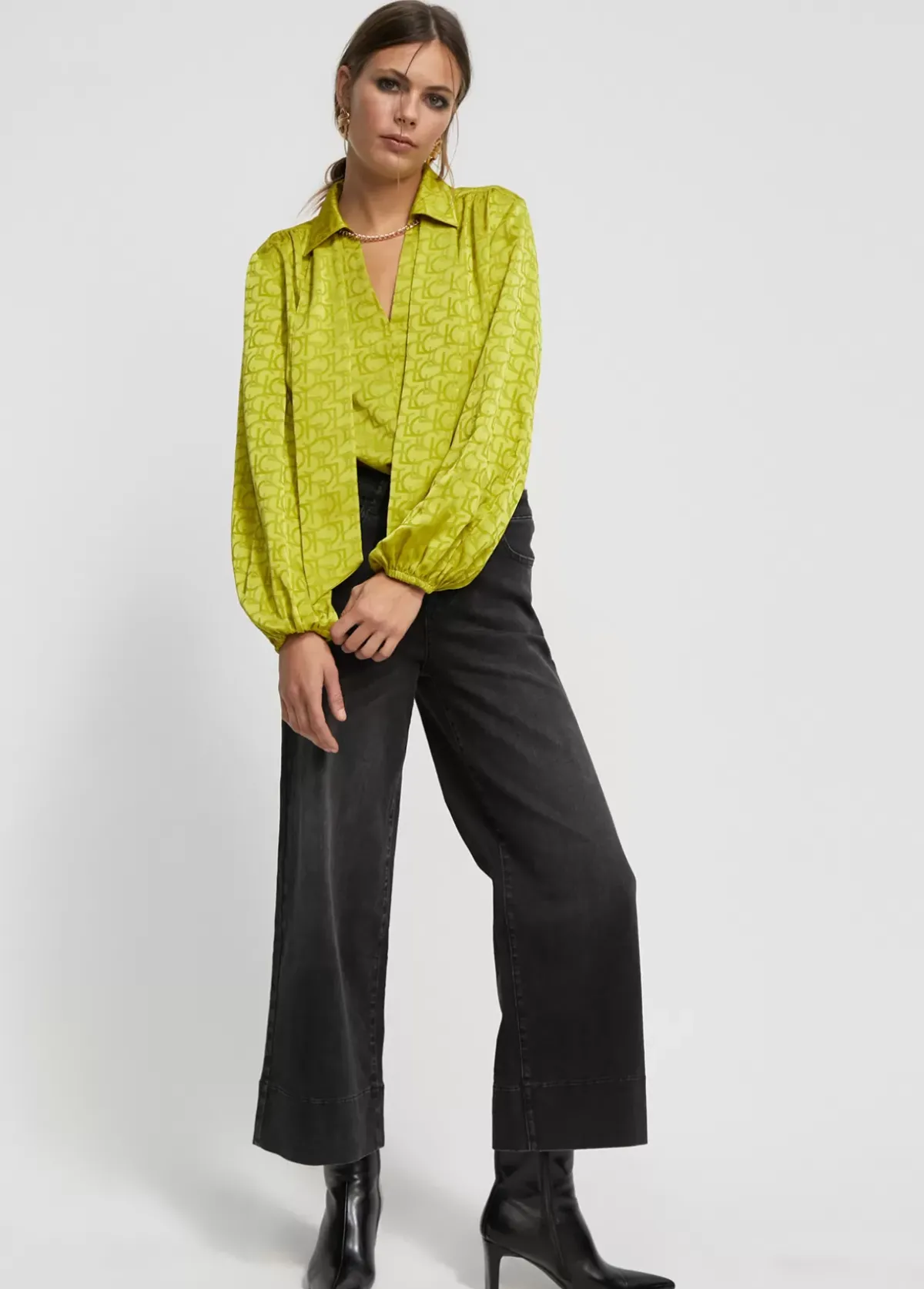 Outlet Blusa con lazo Camisas Y Blusas