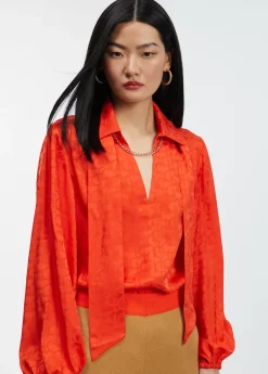 Best Blusa con lazo Camisas Y Blusas