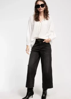 Online Blusa detalle eyelets Camisetas Y Tops|Camisas Y Blusas