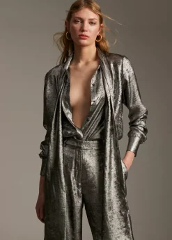 Discount Blusa laminada lazada Camisas Y Blusas