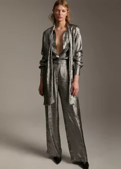 Discount Blusa laminada lazada Camisas Y Blusas