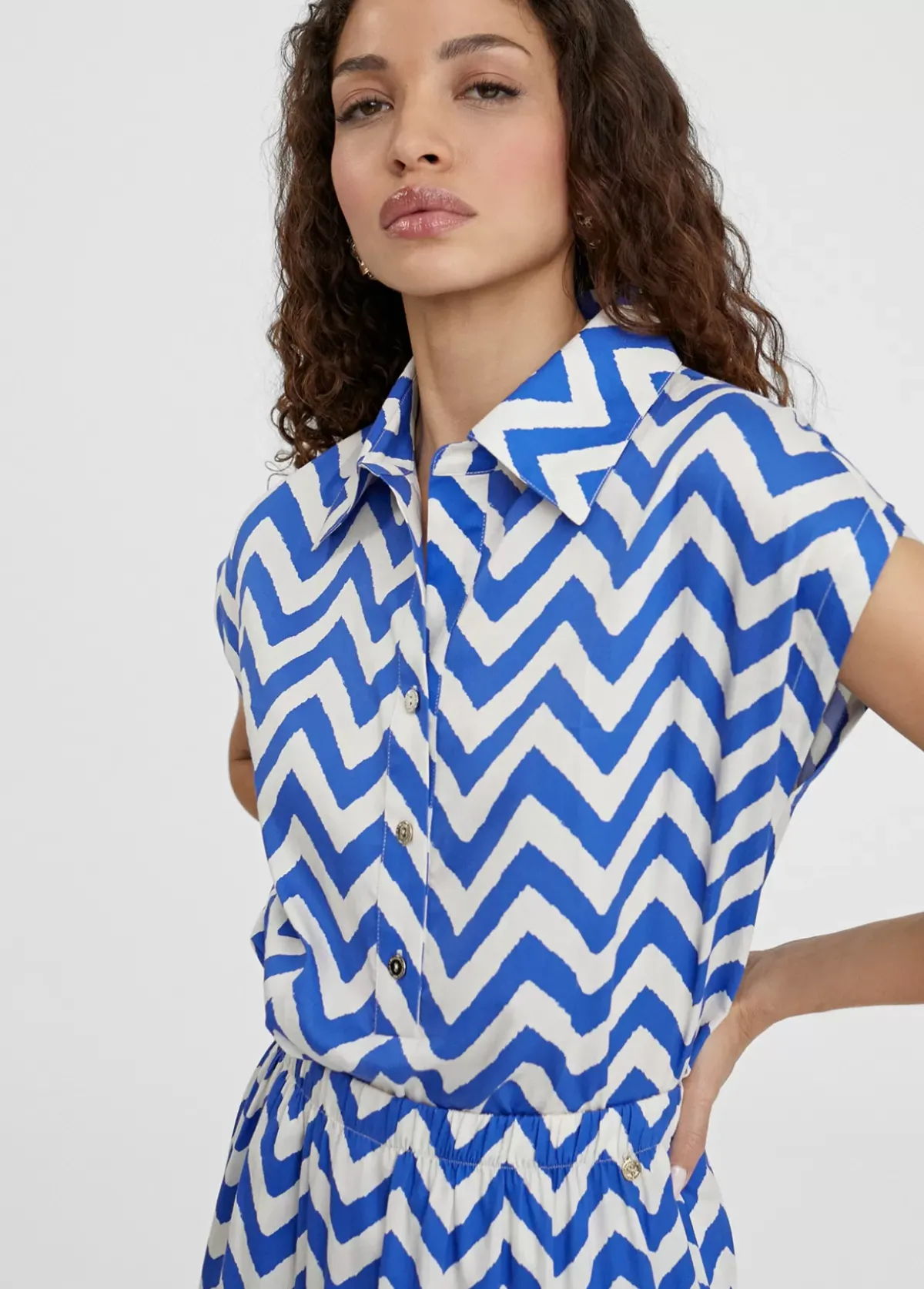 Hot Blusa rayas zig zag Camisas Y Blusas