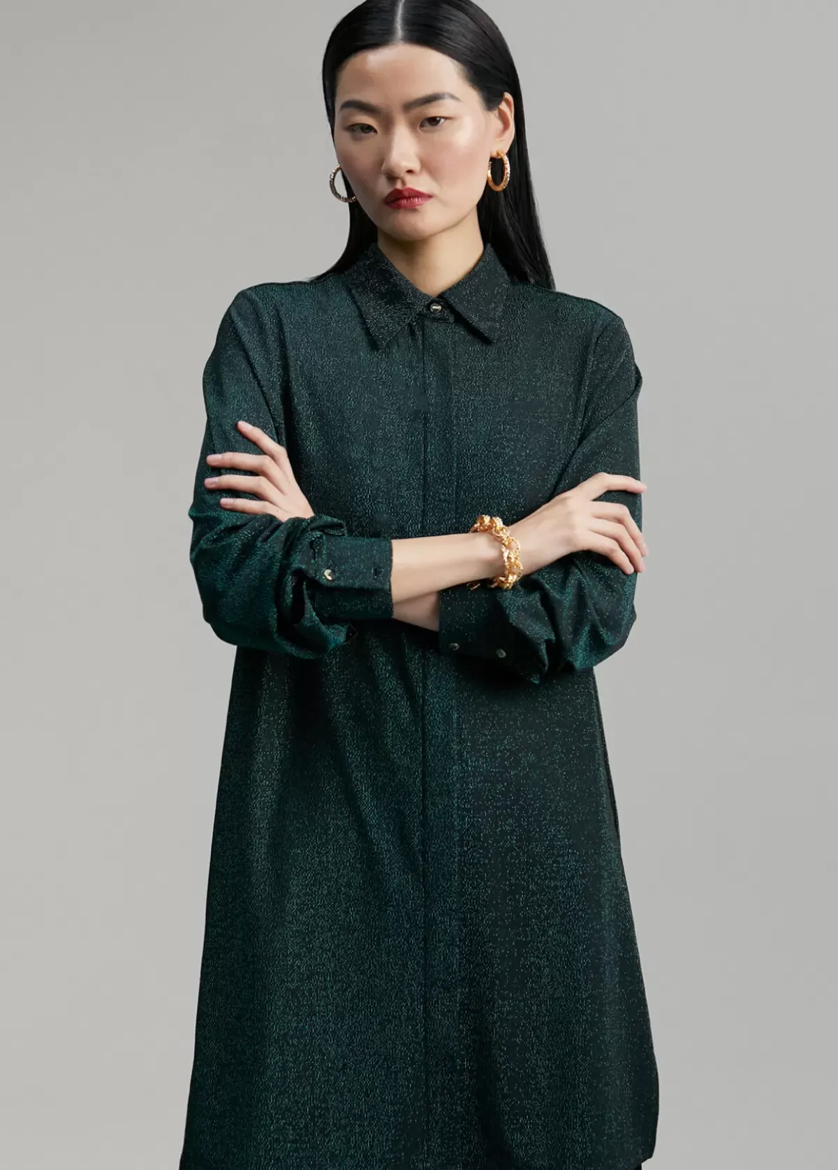 Discount Blusón largo de punto lúrex Camisas Y Blusas