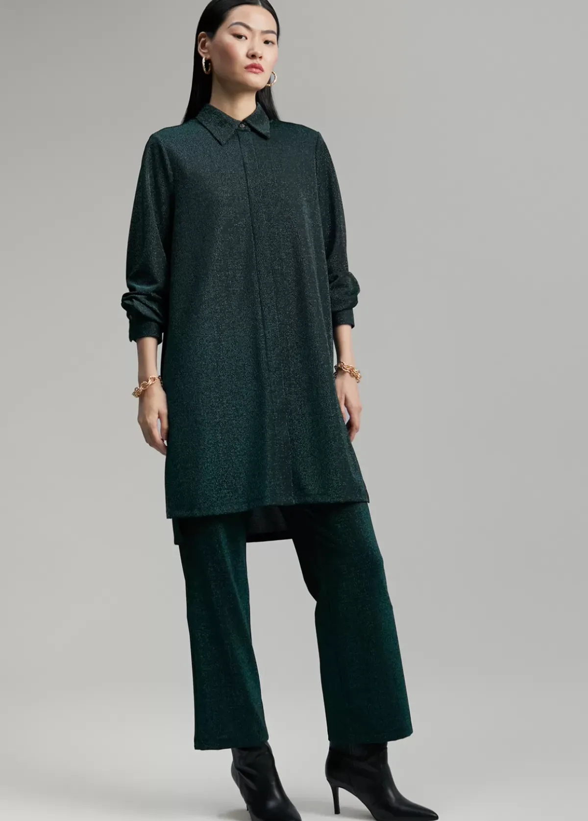 Discount Blusón largo de punto lúrex Camisas Y Blusas