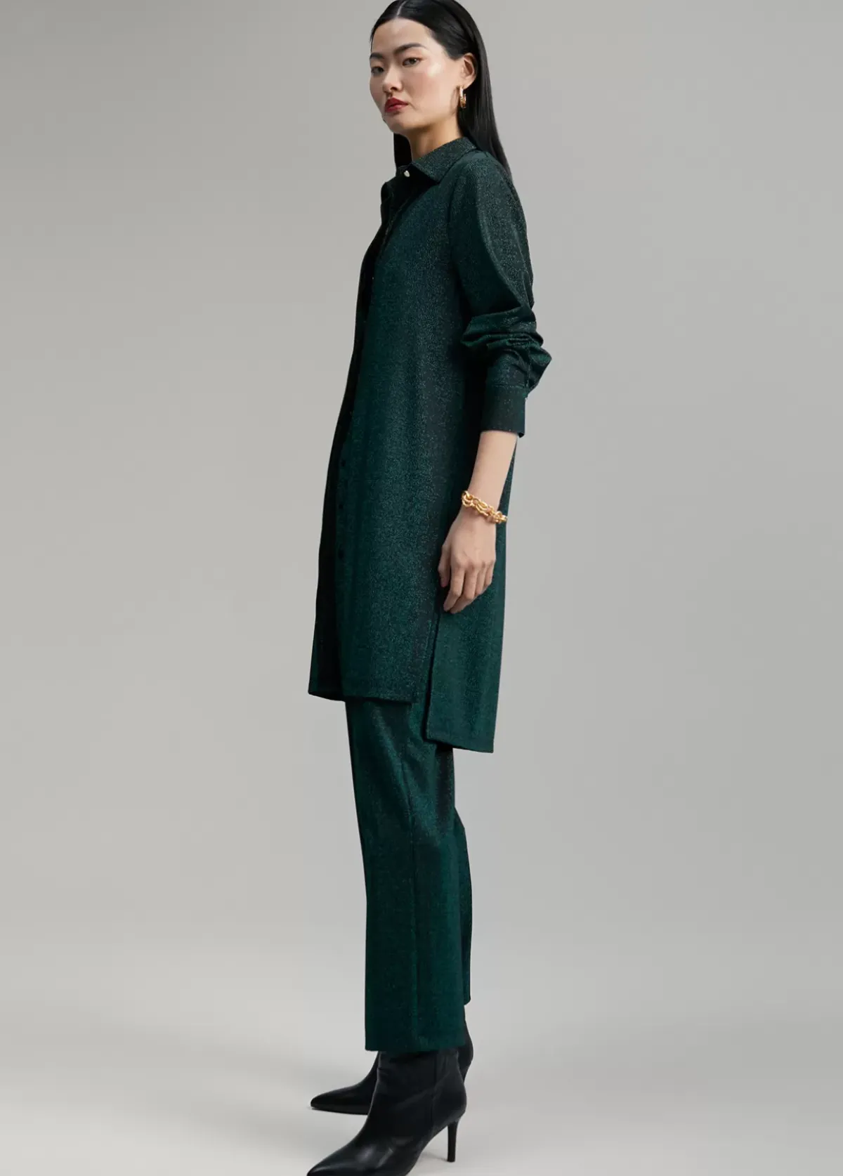 Discount Blusón largo de punto lúrex Camisas Y Blusas