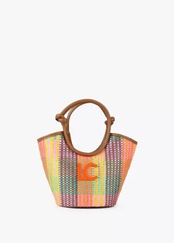 Online Bolso bandolera tipo cesta multicolor Bolsos
