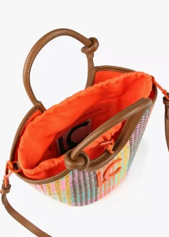 Online Bolso bandolera tipo cesta multicolor Bolsos