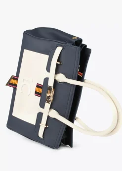 Bolso shopper azul y blanco Bolsos