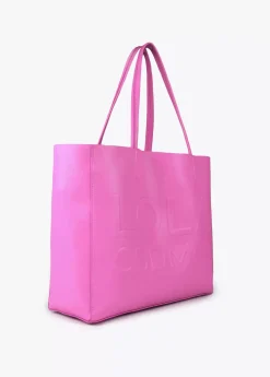 Bolso shopper con logo en relieve Bolsos