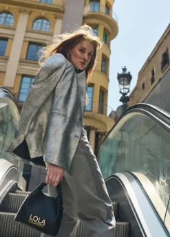 Outlet Bomber craquelado plata Abrigos Y Cazadoras