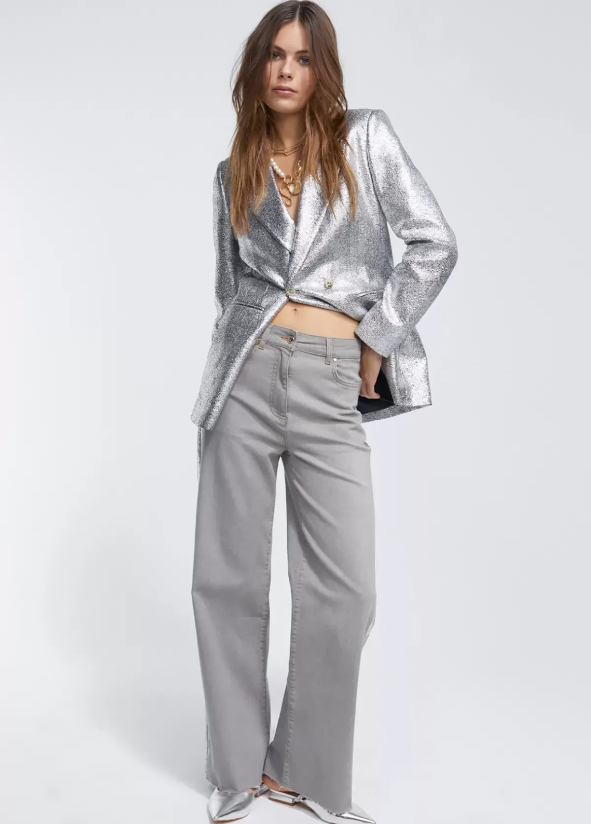 Outlet Bomber craquelado plata Abrigos Y Cazadoras