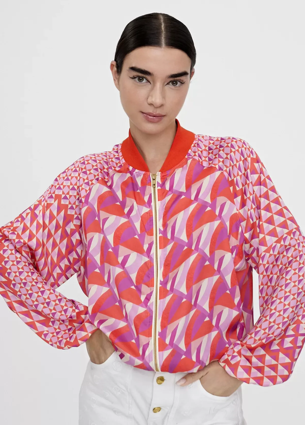 Online Bomber estampada multicolor Chaquetas Y Gabardinas