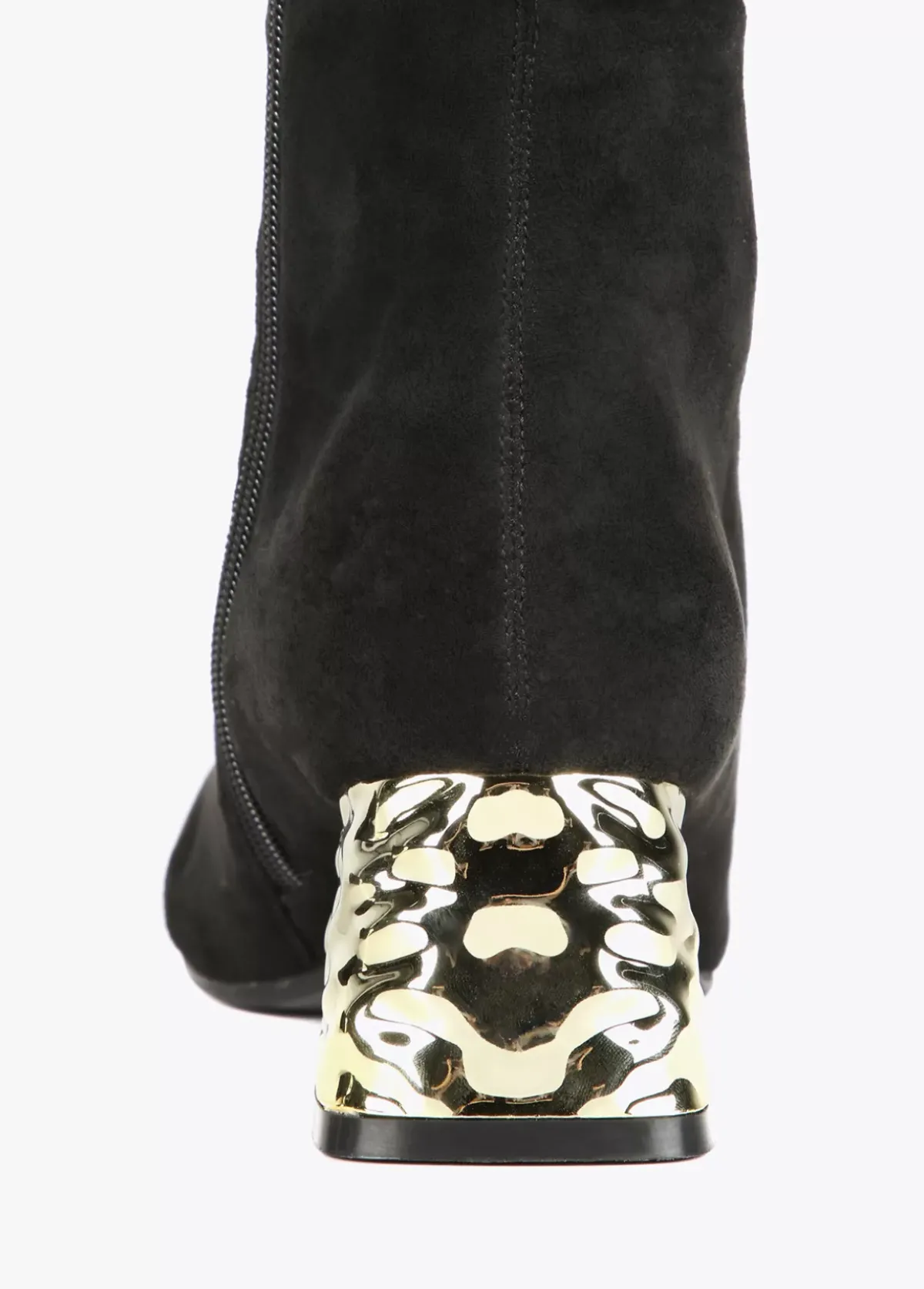 Best Bota caña alta con tacón dorado Botas Y Botines