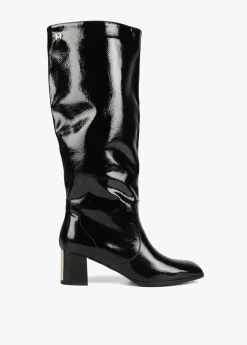 Online Bota caña alta efecto charol Botas Y Botines