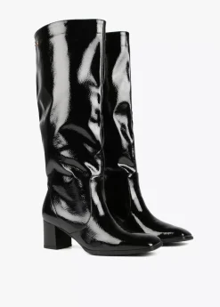 Online Bota caña alta efecto charol Botas Y Botines