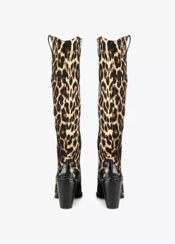 Bota cowboy leopardo |  COLECCIÓN LOLA | Lola Casademunt Botas Y Botines