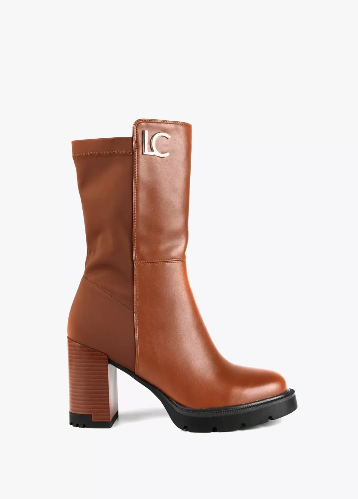 Outlet Botin media caña dos tejidos | Calzado | Lola Casademunt Botas Y Botines