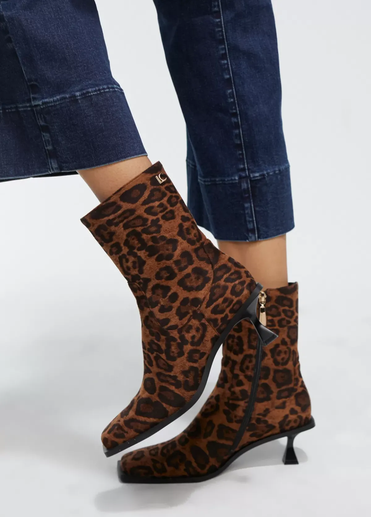 Clearance Botín tejido animal print Animal Print|Botas Y Botines