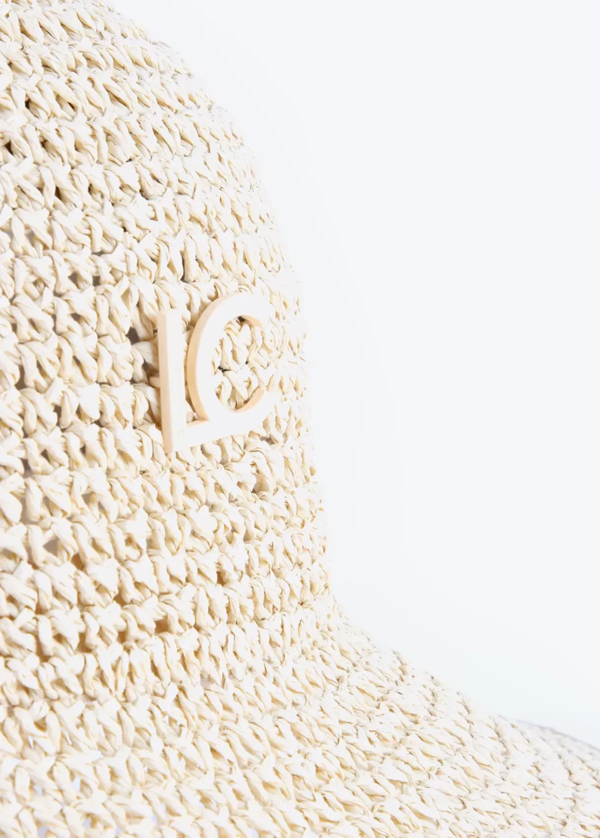 New Bucket efecto ráfia y crochet Accesorios|Baño