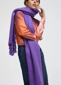 Outlet Bufanda con flecos trenzados Bufandas Y Pañuelos