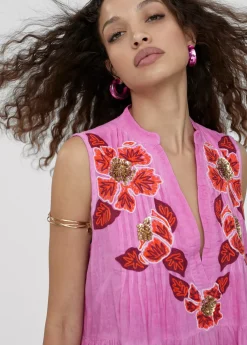 New Caftan corto bordado Baño