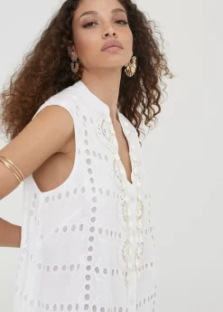 Caftan corto bordado Baño