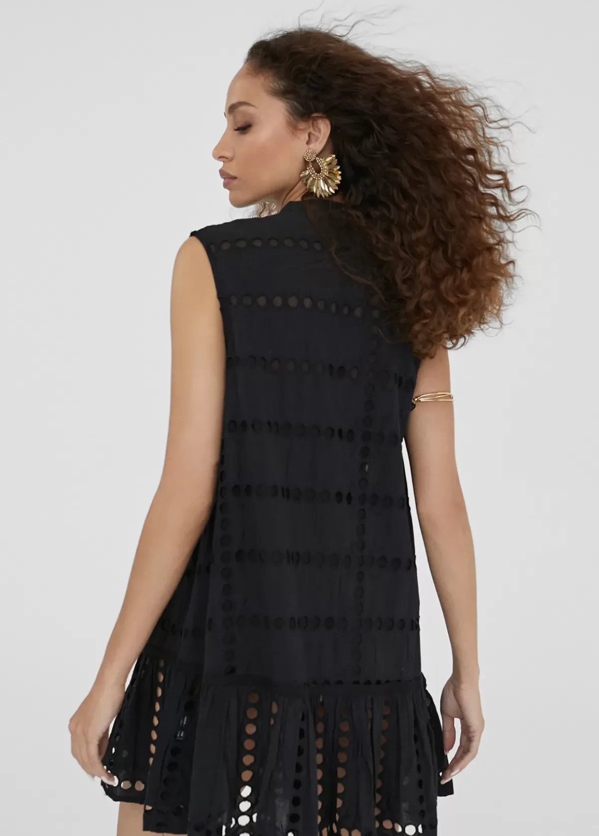 Clearance Caftan corto bordado Baño