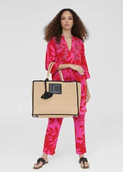 Hot Caftan corto estampado Baño