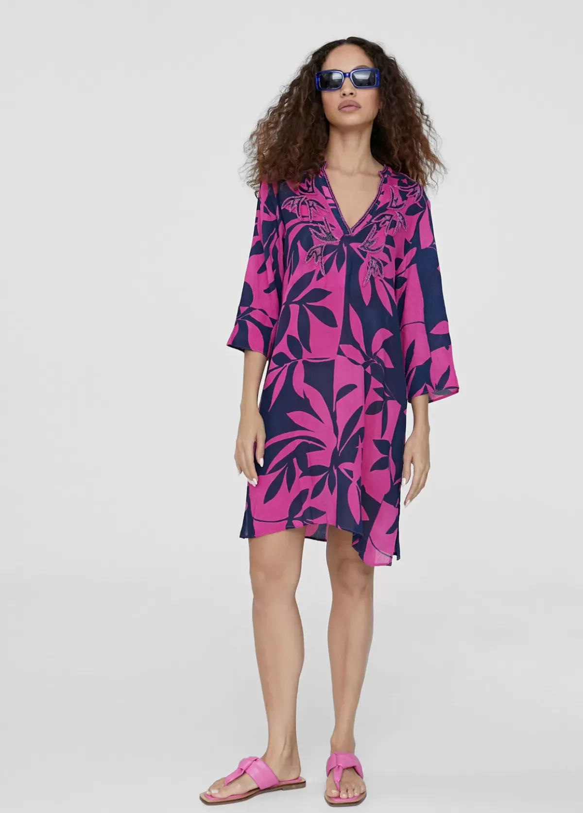 Outlet Caftan corto estampado Baño