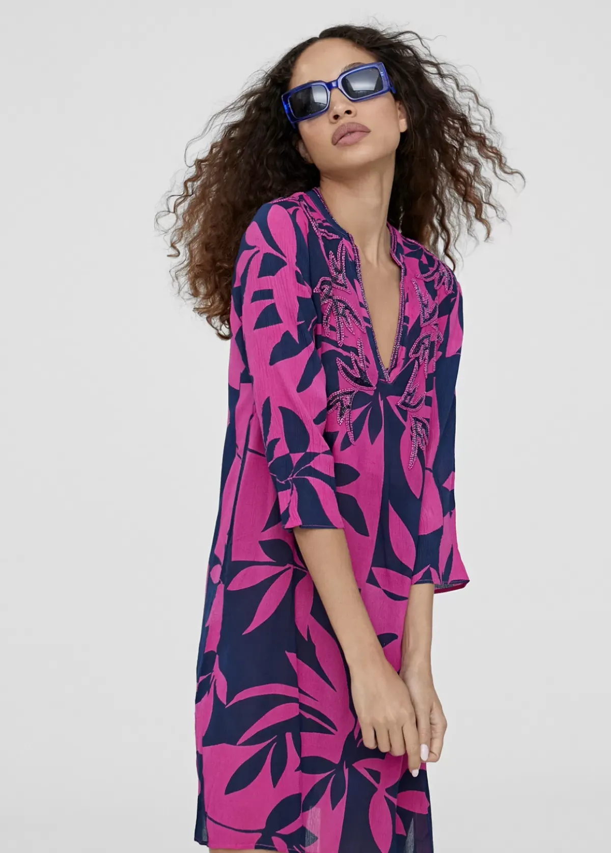 Outlet Caftan corto estampado Baño